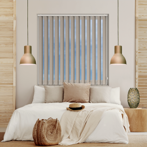 Shimmer Taupe Replacement Vertical Blind Slats Open