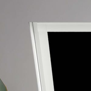 Shower Safe Black Aurora Roof Window Blinds Detail White Frame