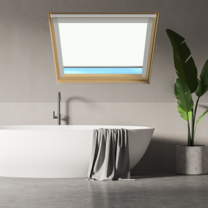 Shower Safe Linen Roto Roof Window Blinds