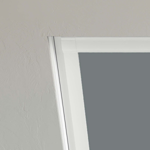 Smoldering Charcoal Aurora Roof Window Blinds Detail White Frame