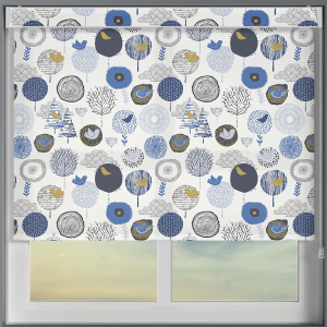 Songbird Navy Electric No Drill Roller Blinds Frame