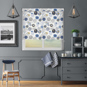 Songbird Navy Electric No Drill Roller Blinds