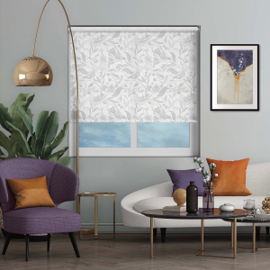 Tapestry Avian Silver Electric Roller Blinds
