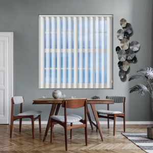 Voile White Vertical Blinds Open