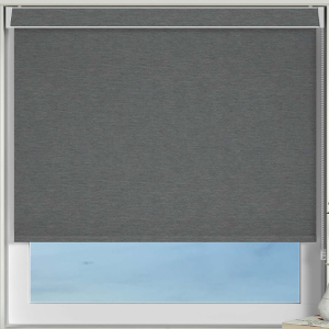 Weave Blackout Charcoal Electric No Drill Roller Blinds Frame