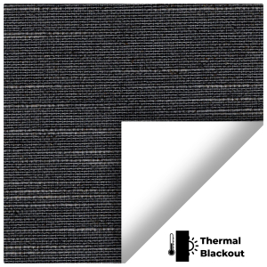 Weave Blackout Charcoal Electric Roller Blinds Scan