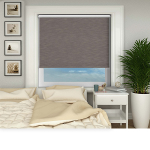 Weave Blackout Graphite Electric Roller Blinds