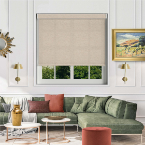 Weave Flax Electric No Drill Roller Blinds