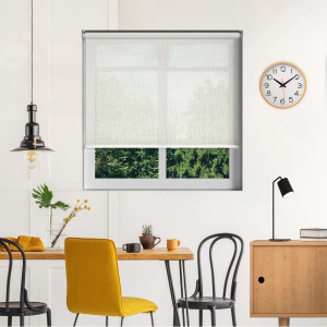 White Sun Screen Electric Roller Blinds