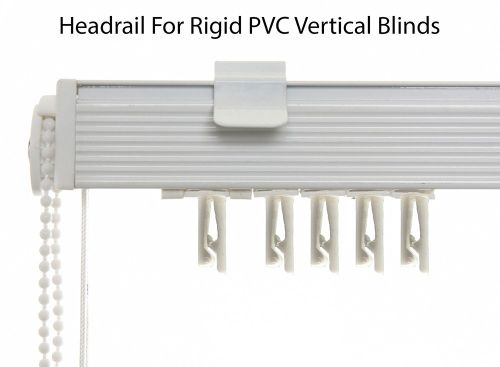 Headrails for rigid PVC vertical blinds