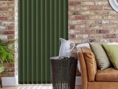 Green vertical blinds