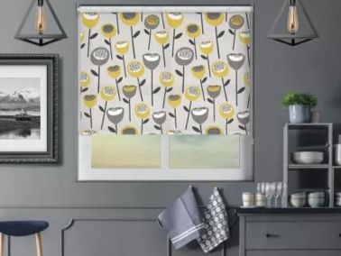 Grey and Yellow Blinds