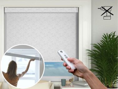 no drill roller blinds electric 