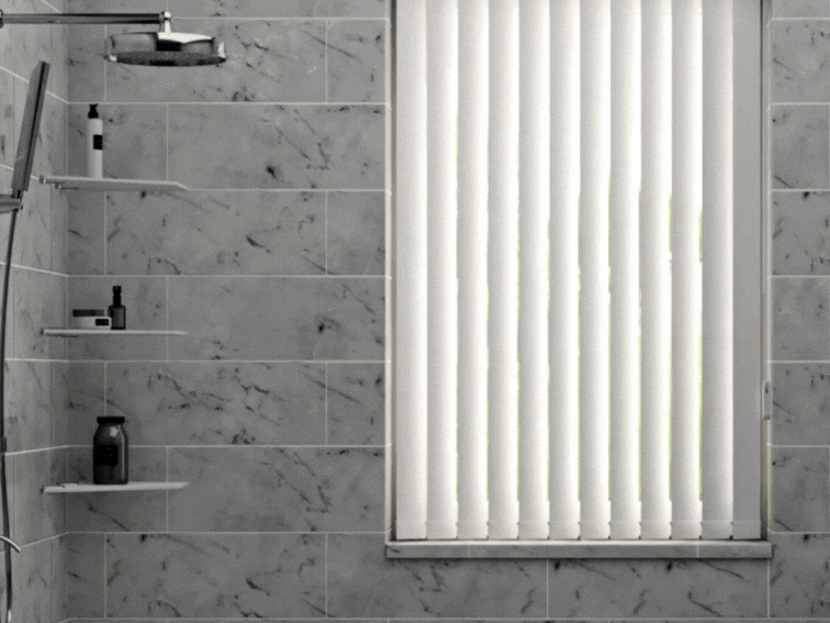 bathroom vertical blinds
