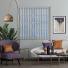 Asteroid Silver Replacement Vertical Blind Slats Open