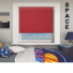 Bedtime Bright Red Electric No Drill Roller Blinds