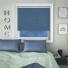 Blackout Thermic Mid Blue Electric Roller Blinds