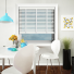 Bright White with Tape Wood Venetian Blinds Open