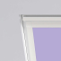 Gentle Lavender Tyrem Roof Window Blinds Detail White Frame