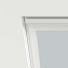 Light Grey Dakstra Roof Window Blinds Detail White Frame