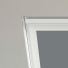 Smoldering Charcoal Dakea Roof Window Blinds Detail White Frame