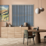 Weave Charcoal Vertical Blinds Open