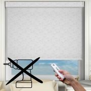 White electric No drill roller blind 